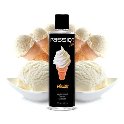 Passion Licks Vanilla Water Based Flavored Lubricant 8 Oz