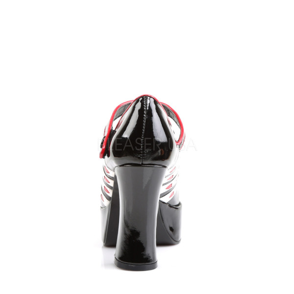 QUEEN-55 - Alice in Wonderland Queen Of Hearts Platform, 4"