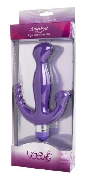 Amethyst 7 Mode Triple Stimulation Vibe Purple — image 6 of 6