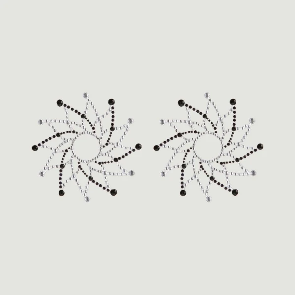 Pretty Pasties Black Beaded Swirl Pasties
