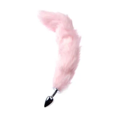 Kink Range Bushy Tail Skeleton Fur Butt Plug 2 9 Inch Grey 17 7 Inch