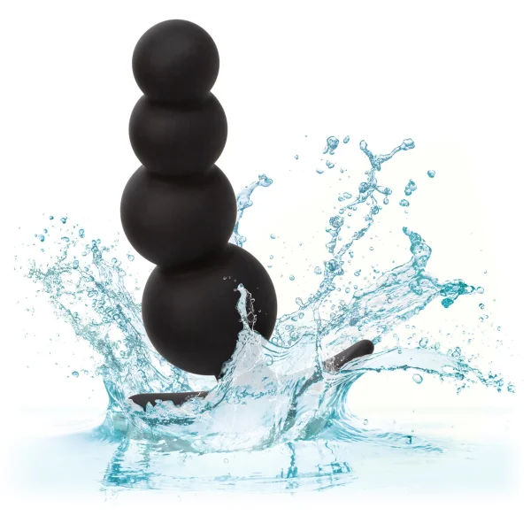 Boundless Beaded Plug Silicone Butt Plug By CalExotics - Black — image 6 of 15