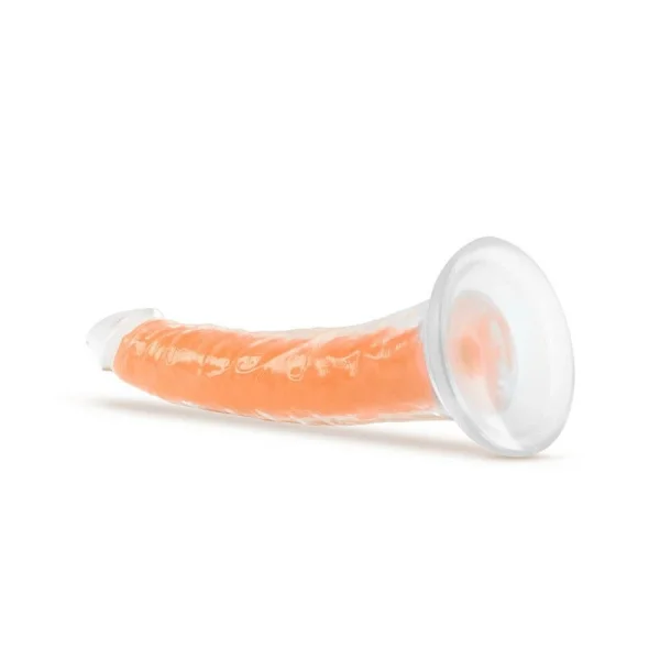 Neo Elite Glow In The Dark 7.5in Dual Density Cock Neon Neon Orange