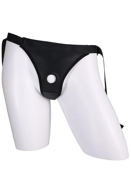In A Bag Vegan Leather Harness & 5.25" Dong By Doc Johnson