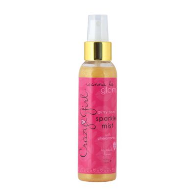 Crazy Girl Wanna Be Glam Glitzy Body Sparkle Mist Gold 4 Oz
