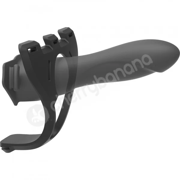 Body Extensions BE Strong Unisex Black Harness Strap-On Set With Hollow Silicone Dildo