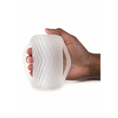 Perfect Fit Male Masturbator with Grip clear Male Stroker