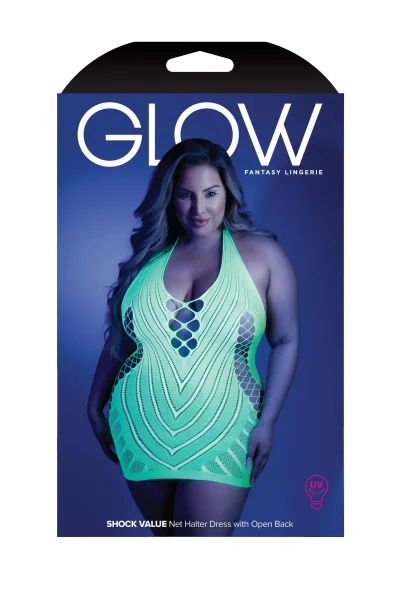Shock Value Halter Dress - Queen - Neon Green