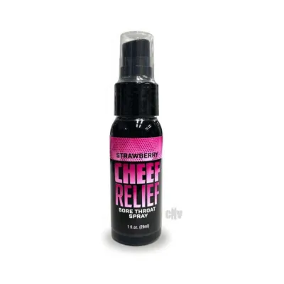 Oral Sex Products Cheef Relief Throat Spray Strawberry 1 Oz