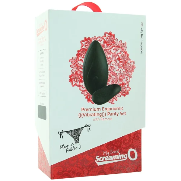 Premium Ergonomic Remote Panty Set - Black - Each