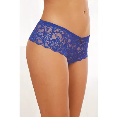 Sapphire Lace Crotchless Boyshort By Dreamgirl