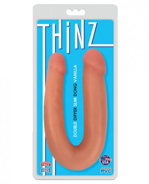 Thinz Double Dipper Slim 13" Dong - Vanilla