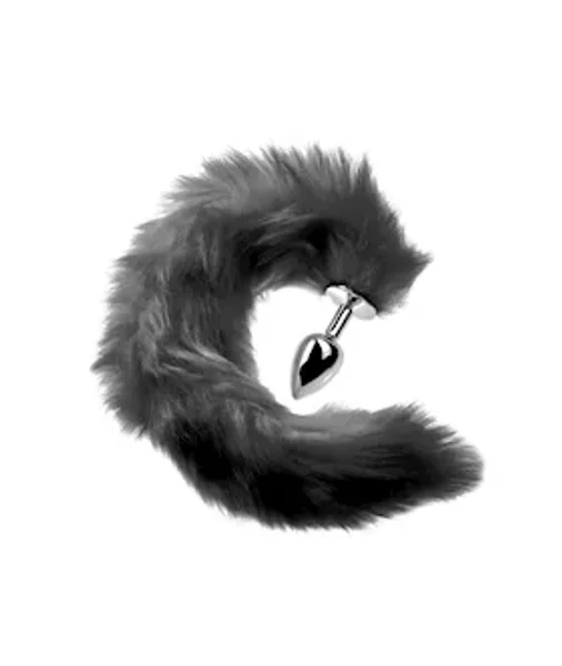 Kink Range Bushy Tail Skeleton Fur Butt Plug - 2.9 Inch - Grey - 17.7 Inch — image 5 of 5