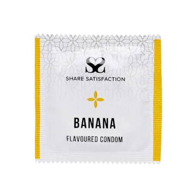Share Satisfaction Banana Flavoured Condoms 100 Bulk Pack Banana