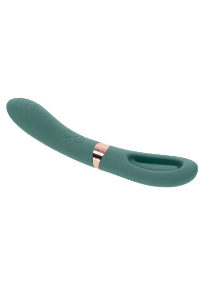 Chick Flick Waterproof Silicone Dual Ended Flickering Tongue G-Spot Vibrator By Evolved Novelties - Green