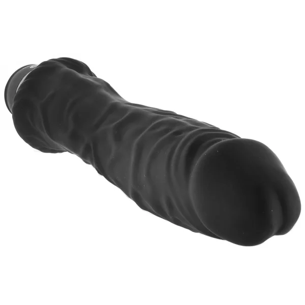 Powercocks Girthy Realistic Silicone Waterproof Rechargeable 8" Vibrator - Black