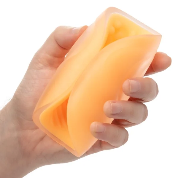 The Gripper Dual Grip Penis Masturbator By CalExotics - Orange