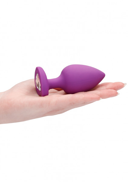 Diamond Heart Butt Plug - Extra Large - Purple - Butt Plugs For Women