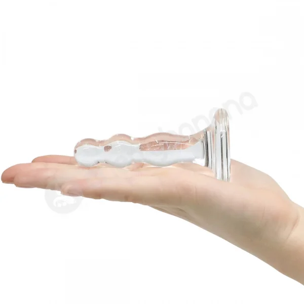 Crystal Pleasures Glass Triple Delight Butt Plug
