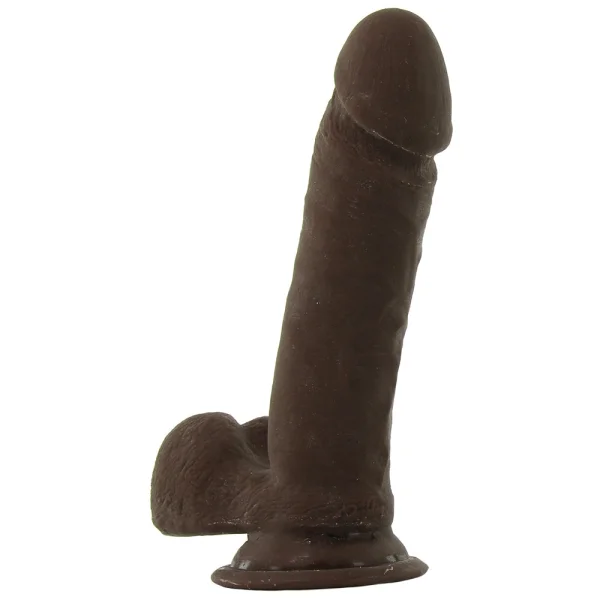 The D - Perfect D 7" Suction Cup Dildo by Doc Johnson - Chocolate