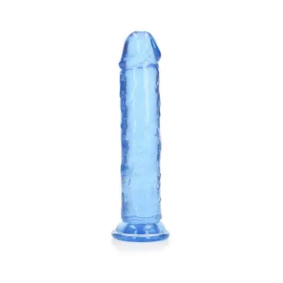 Personal Care Realrock Crystal Clear Straight 8 In Dildo Without Balls Blue