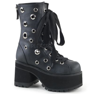 3 3 4 inches Heel 2 1 4 inches PF Lace Up Ankle Boot Back Zip