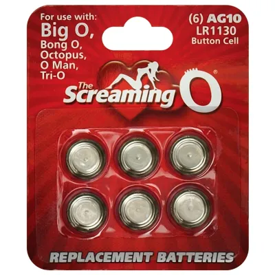 Screaming O AG10 Batteries Sheet of 6 BigO Octo BongO TriO OMan BangO