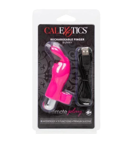 Rechargeable Silicone Bunny Finger Vibrator