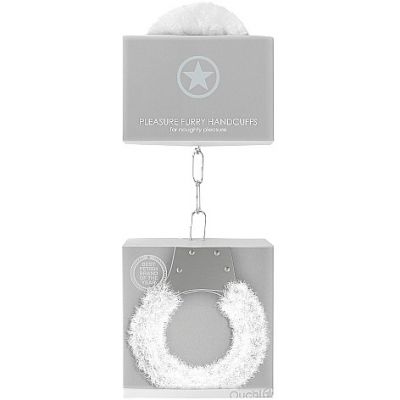 Pleasure Handcuffs Furry White