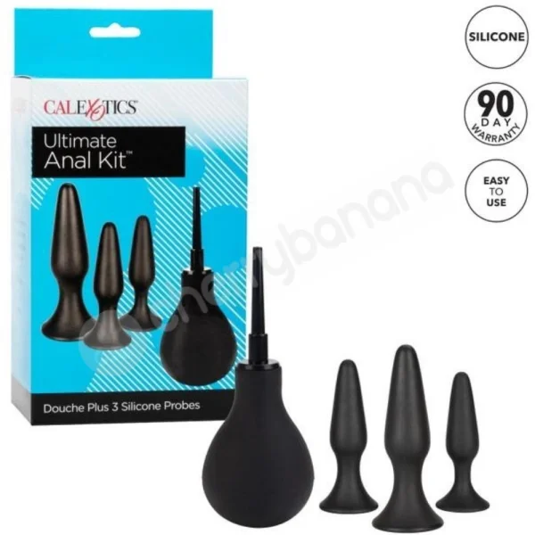 Ultimate Anal Kit With 3 Graduated Butt Plugs & Anal Enema Bulb
