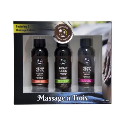 Earthly Body Gift Set Massage A Trois Includes 2oz Isle Of You Massage Lotion 2oz Skinny Dip Massa