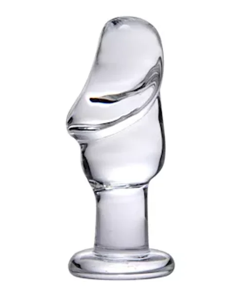Asvini Glass Penis Anal Plug - Clear - 5 Inch — image 2 of 2