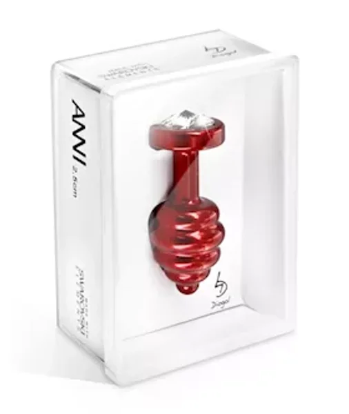 Diogol Ano Butt Plug Ribbed  35 Mm - Red - 35mm — image 4 of 4