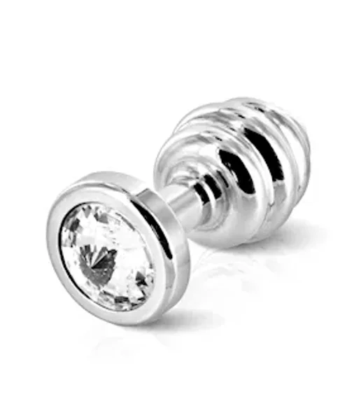 Diogol Ano Butt Plug Ribbed Plated 25 Mm - Silver - 2.2 Inch — image 2 of 2