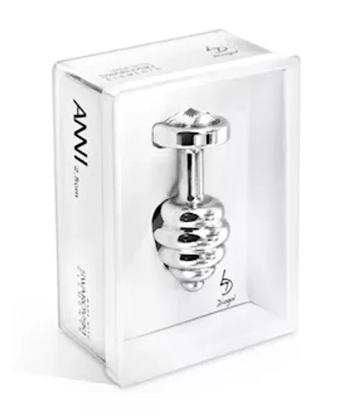 Diogol Ano Butt Plug Ribbed  Plated 30 Mm - Silver - 30mm — image 4 of 4