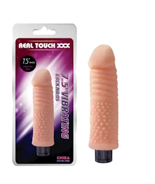 Real Touch Vibrating Cock No.05 - 7.5 Inch - Flesh - 7.5 Inch — image 4 of 4