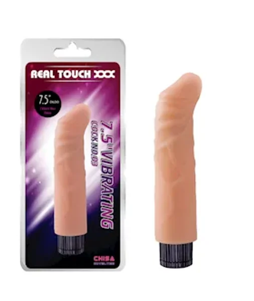 Real Touch Vibrating Cock No.03 - 7.5 Inch - Flesh - 7.5 Inch — image 4 of 4