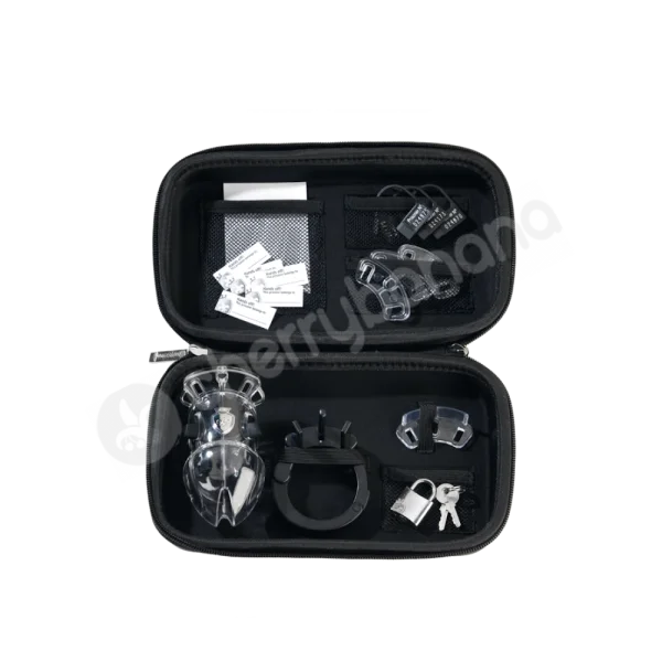 Mystim Pubic Enemy No 1 Clear E-stim Cock Cage