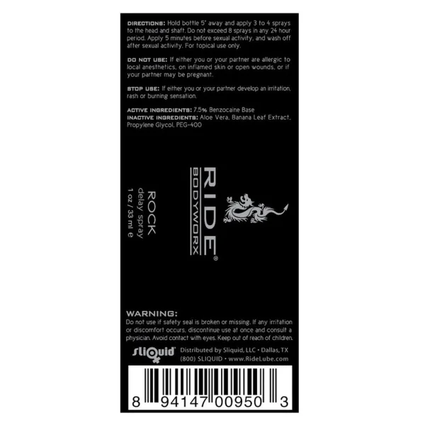 Ride Bodyworx Delay Spray 1oz