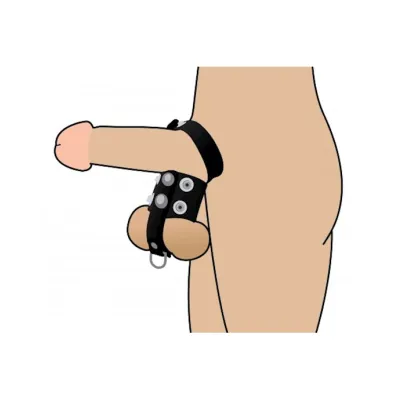 Cock Strap And Ball Stretcher Black