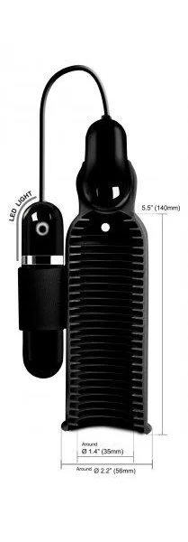 Lightning Stroke Silicone Stroker With Vibrating Bullet