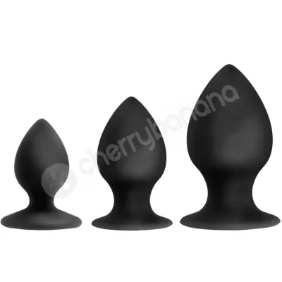 Anal Adventures Platinum Silicone Anal Stout 3 Plug Kit