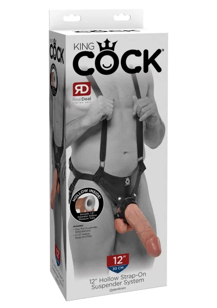 King Cock 12" Hollow Strap-On Suspender System — image 6 of 14