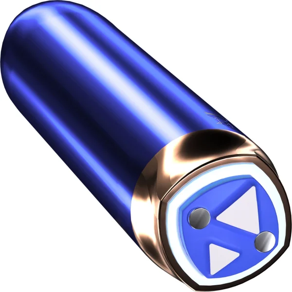 Swan Maximum Rechargeable Waterproof Bullet Vibrator With Silicone Comfy Cuff – Blue