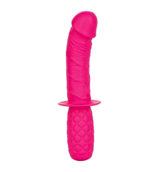 Silicone Grip Thruster G-Spot Dildo by CalExotics - Purple
