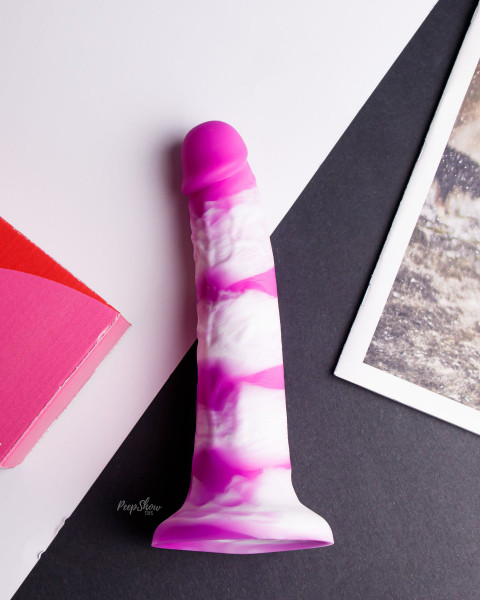 Colours Yum Yum 8 Inch Marbled Silicone Dildo — image 4 of 4
