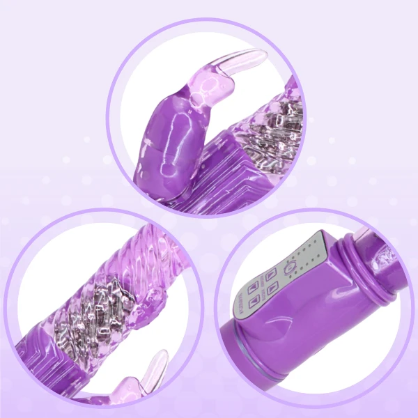 FREE 9 Inch Rotating Orgasm Rabbit in Purple - Add To Your Cart!