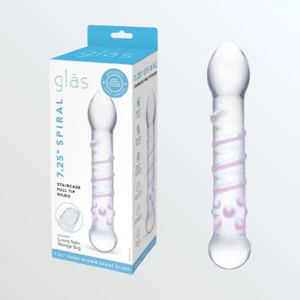 Gläs Spiral Staircase Full Tip G-Spot Glass Dildo