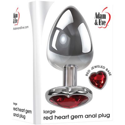 Large Red Heart Gem Butt Plug
