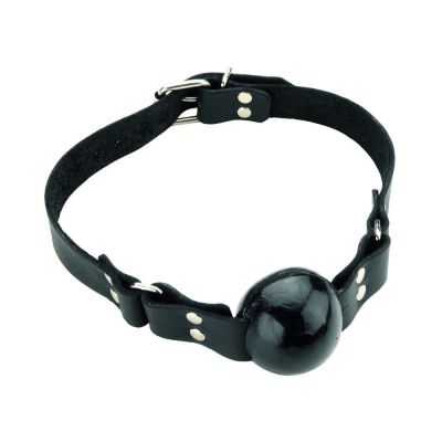 Rubber Ball Gag 1 5 inches with Buckle Closure Black O S